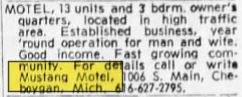 Roys Mustang Motel - Dec 1969 For Sale (newer photo)